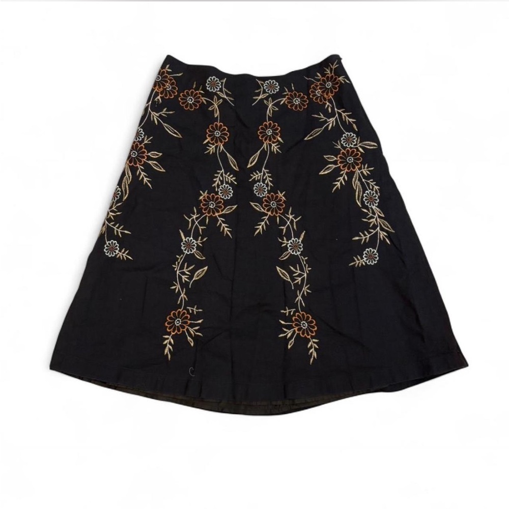 Vintage Liz Claiborne boho embroidered midi skirt